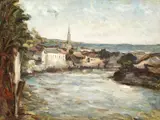 Sabin Popp, Someșul la Cluj, ulei pe carton