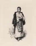 Țărăncuță by Theodor Aman, acvaforte, sold Dec 2018
