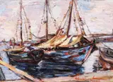Portul Pireu by Rudolf Schweitzer–Cumpăna, 1929-1933, ulei pe carton, sold Dec 2018