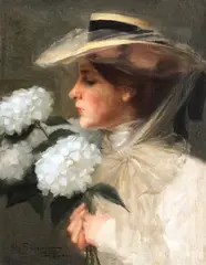 Stefan Popescu, Parfum de hortensii, 1901, ulei pe pânză