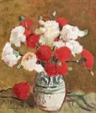 Ștefan Luchian, Ulcior cu garoafe, 1909-1910, ulei pe pânză