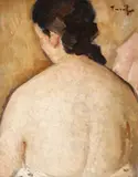 Nud cu spatele by Nicolae Tonitza, ulei pe carton, offered Dec 2018