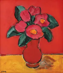 Vas cu flori by Ion Pacea, ulei pe pfl, sold Dec 2018