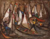 Veliere by Magdalena Rădulescu, ulei pe pânză, sold Dec 2018