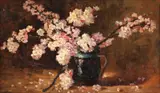 Flori de cireș by Eugenia Filotti Atanasiu, 1927, ulei pe carton, sold Dec 2018