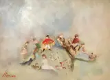 Personaje de poveste by Margareta Sterian, ulei pe PFL, sold Dec 2018