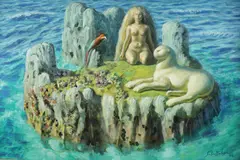 Insula by Sabin Bălașa, 1992, ulei pe pânză, sold Dec 2018