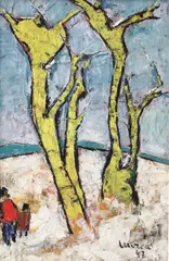 Dimineața by Ion Mirea, 1947, ulei pe carton, offered Dec 2018
