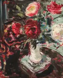Dimitrie Berea, Trandafiri, 1957, ulei pe pânză