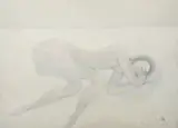 Nud adormit by Constantin Piliuță, 1993, ulei pe PFL, offered Dec 2018