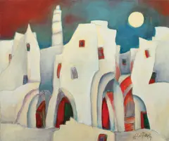 Citadină by Harry Guttman, ulei pe pânză, sold Dec 2018