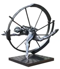 Ion Mândrescu, Roata timpului, 2005, bronz