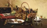 Theodor Aman, Natură statică cu struguri, cărți și pahar de coniac
