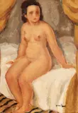 Baia Suzanei by Nicolae Tonitza, ulei pe carton, offered Dec 2018