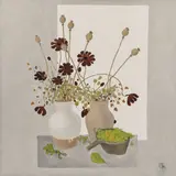 Flori și fructe by Constantin Piliuță, 1989, ulei pe pânză, sold Nov 2018