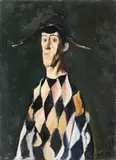 Arlechin by Corneliu Baba, 1969-1983, ulei pe carton, sold Nov 2018