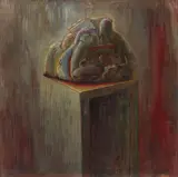 Florin Ciubotaru, Hrană, 1988, ulei pe pânză