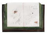 Ion Bitzan, Historia Naturalis, 1993, tempera, colaj, tuș și creion pe hârtie lipită pe carton