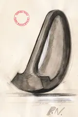 Endless Edge by Paul Neagu, 1998, acuarelă, cărbune și creion pe hârtie lipită pe carton, sold Nov 2018