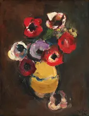 Corneliu Baba, Anemone, 1982, ulei pe carton