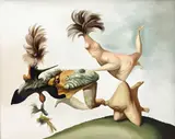 Jules Perahim, Iguana, marele judecător, 1972, ulei pe pânză