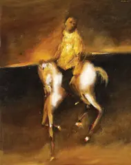 Cavalerul singuratic by Mircea Ciobanu, ulei pe pânză, sold Nov 2018