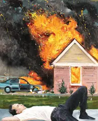 Ștefan Botiș, The Fire in Me II, 2018, ulei pe pânză