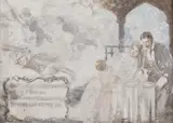 Copiii pleacă la război by Nicolae Vermont, acuarelă și creion pe hârtie, offered Nov 2018