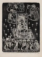 Olga Cizek, Divan persan, 1968, acvaforte