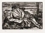 Gheorghe Petrașcu, Lucreţia citind, 1932, acvaforte