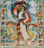 Catul Bogdan, Țărăncuță, 1947, acuarelă pe hârtie