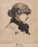 Henri Boutet, Profil de tânără, acvaforte