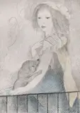 Marie Laurencin, Prințesa îndemânatică, litografie în culori