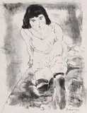 Jules Pascin, Pauline, litografie pe hârtie subțire