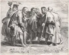 Lucas Vorsterman the Elder, Pescuirea minunată (după o pictură de Peter Paul Rubens), 1622-1628, gravură cu dăltița