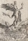 Albrecht Durer, Nemesis, gravură cu dăltiţa pe hârtie groasă vărgată
