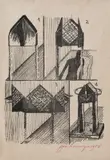 Paul Neagu, Studiu pentru un obiect mobil, 1968, litografie