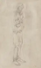 Țăran by Paul Gherasim, cărbune pe hârtie, offered Nov 2018