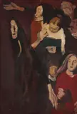 Corneliu Baba, Spaima, 1977, ulei pe pânză lipită pe carton