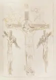 Ion Grigorescu, Răstignirea, 1996, acuarelă pe hârtie