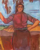 Iosif Iser, Tătăroaică, pastel pe hârtie lipită pe carton
