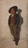 Micul Gavroche by George Demetrescu-Mirea, 1882, ulei pe pânză, offered Oct 2018
