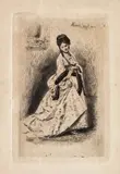 Theodor Aman, Rochia de bal, gravură cu acul