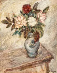 Flori by Samson Flexor, 1929, ulei pe carton, sold Oct 2018