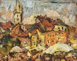Rudolf Schweitzer–Cumpăna, Zi de târg în piaţa din Sibiu