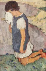 Nicolae Tonitza, Catrina supărată, cca. 1925, ulei pe carton