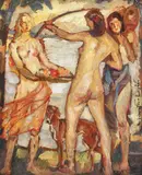Studiu pentru Artemis by Rudolf Schweitzer–Cumpăna, ulei pe carton, offered Oct 2018
