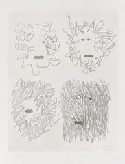 Codex d'un visage by Victor Brauner, acvaforte, sold Oct 2018
