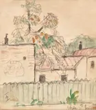 Strada Sfântul Ionică by Theodor Pallady, 1944 -1946, acuarelă şi creion pe hârtie lipită pe carton subţire, sold Oct 2018