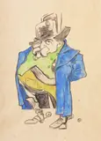 Nicolae Petrescu-Găină, Generalul Gheorghe Manu, acuarelă pe hârtie